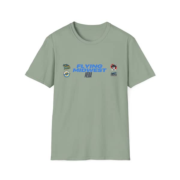 Flying Midwest Media - 4 Logo T-shirt - Image 5