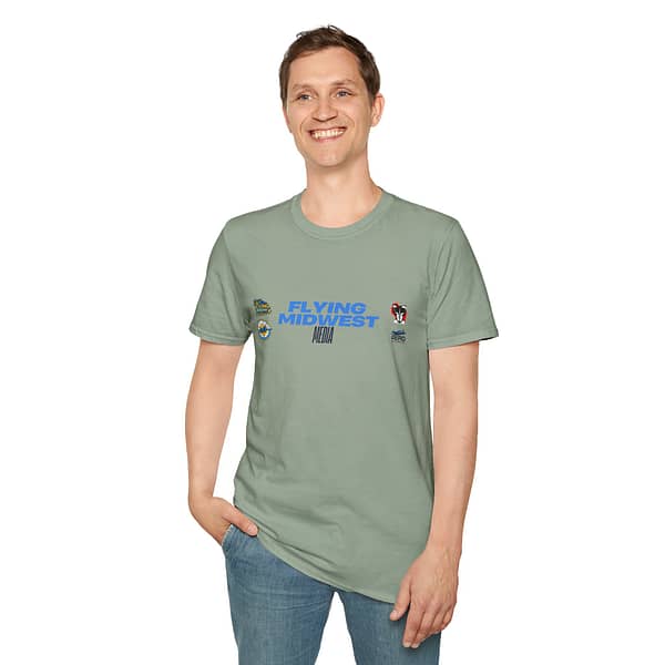 Flying Midwest Media - 4 Logo T-shirt - Image 6