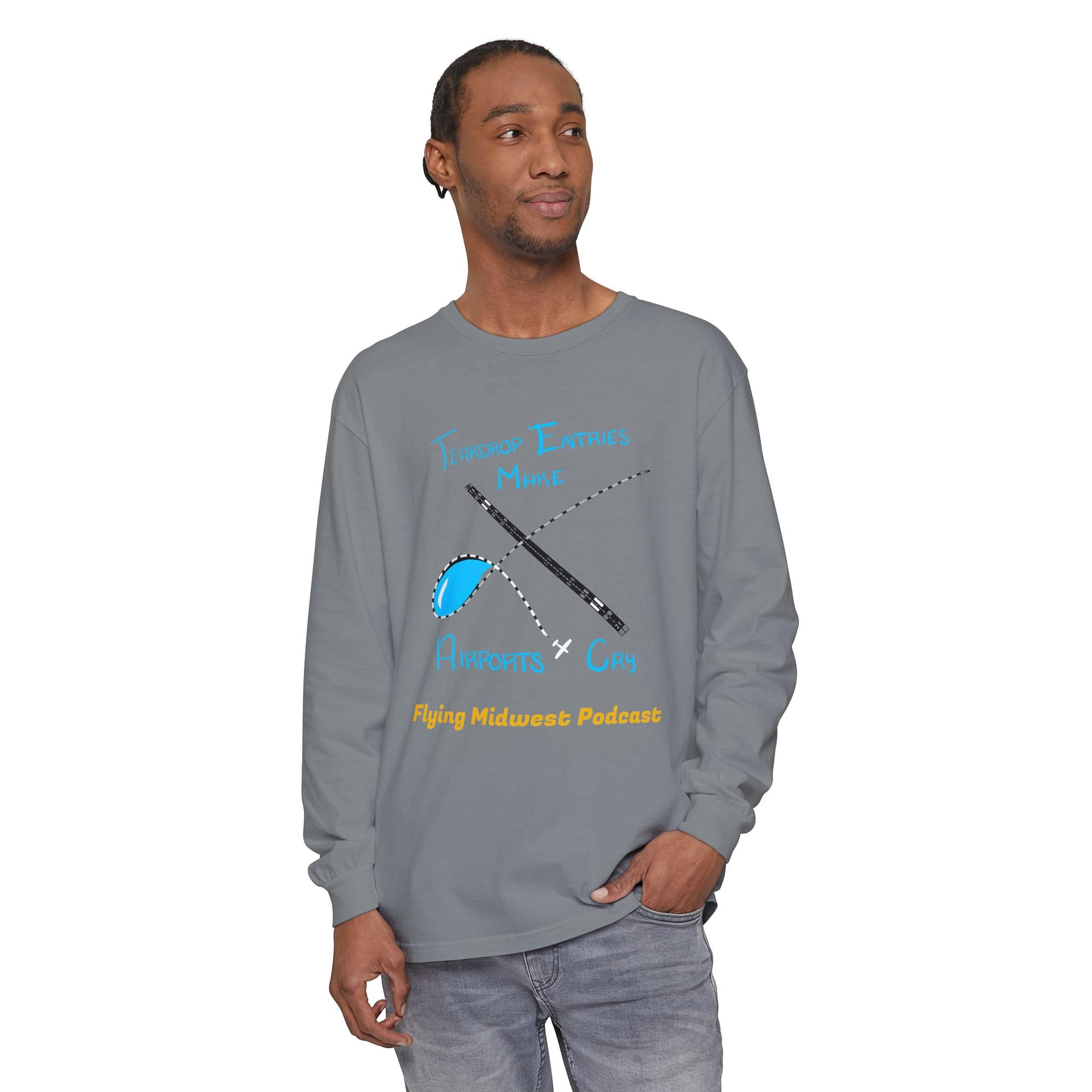 Tear Drop Entry Long Sleeve T-Shirt - Image 3