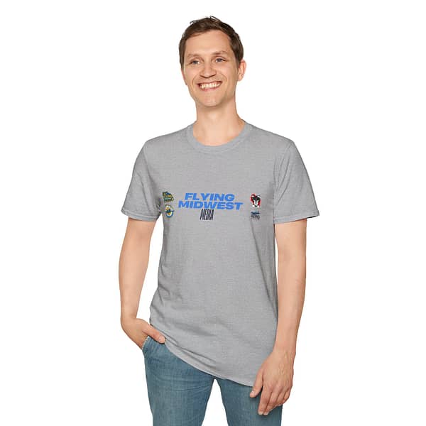 Flying Midwest Media - 4 Logo T-shirt - Image 2
