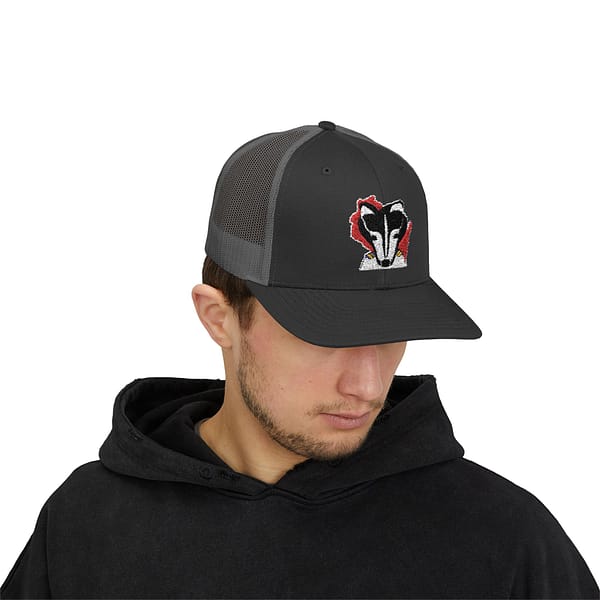 Badger Patch Snapback Trucker Cap - Image 3