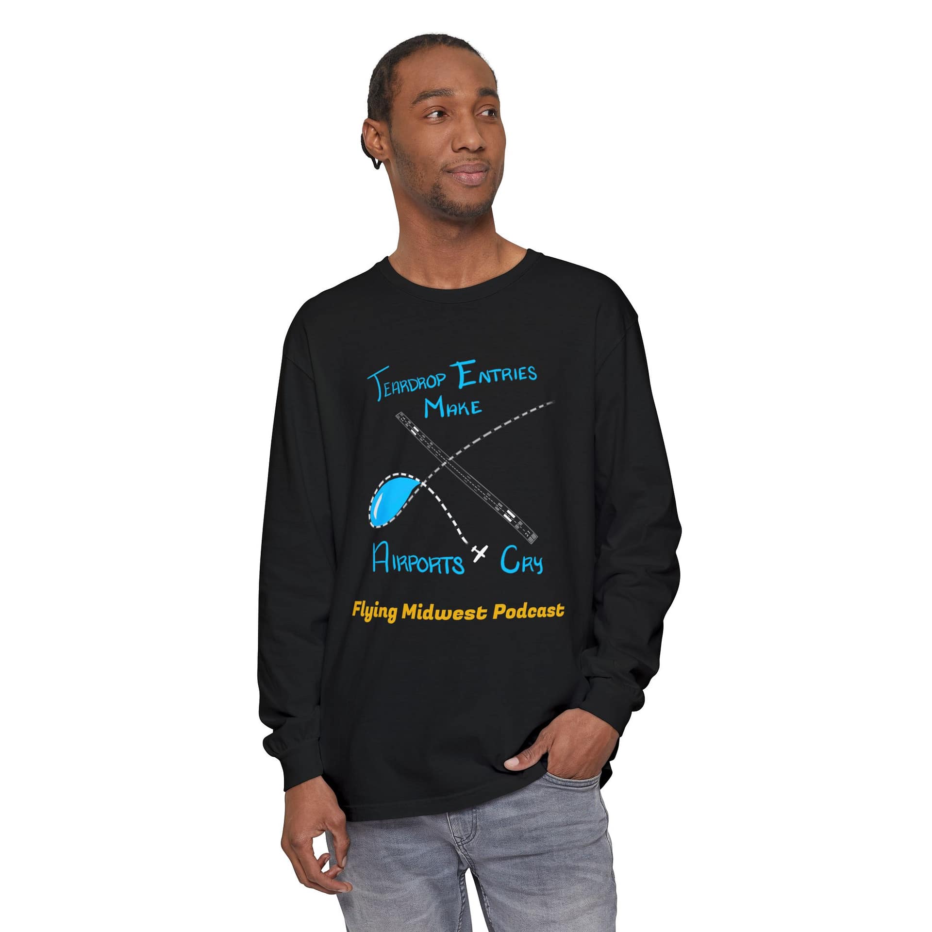 Tear Drop Entry Long Sleeve T-Shirt - Image 11