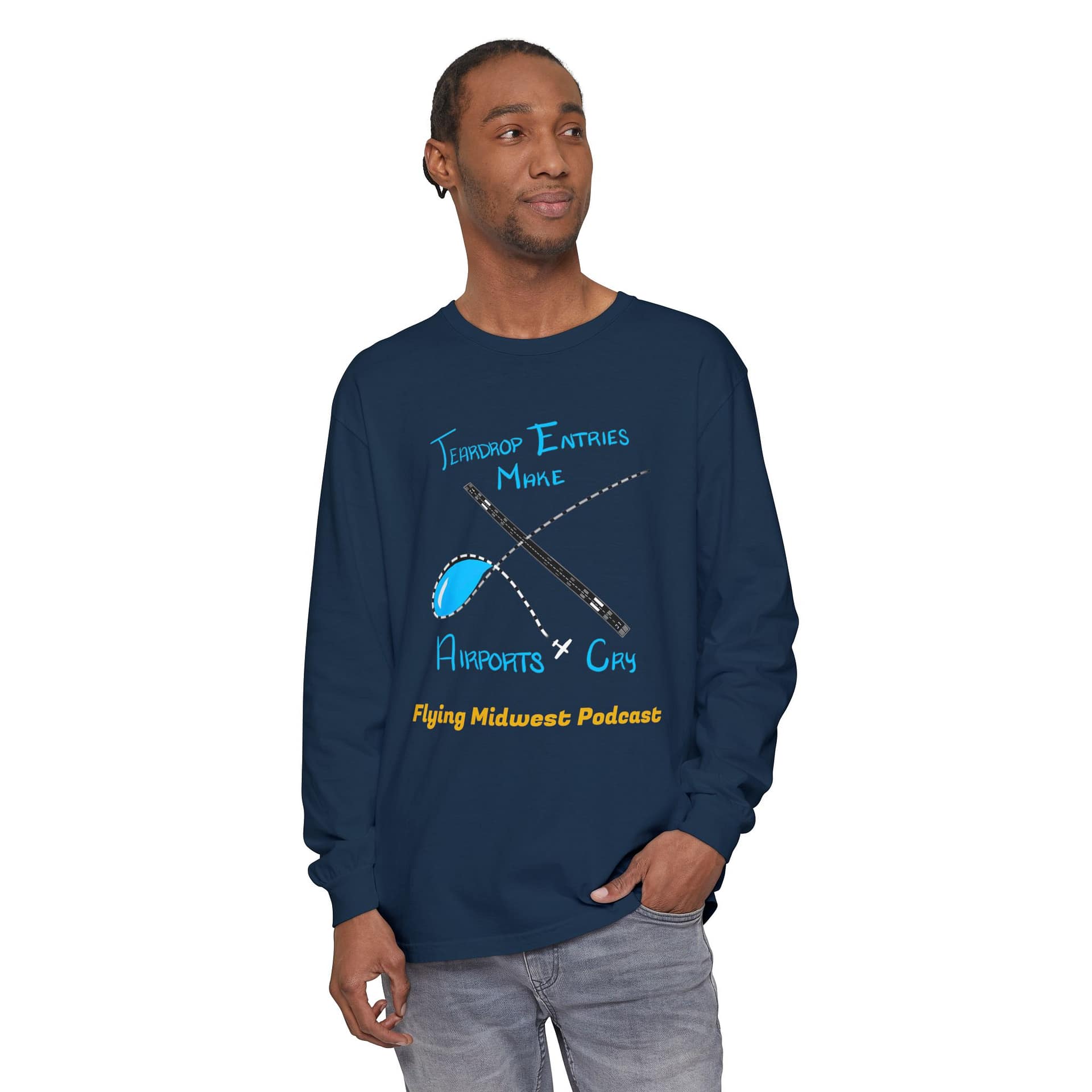 Tear Drop Entry Long Sleeve T-Shirt - Image 19
