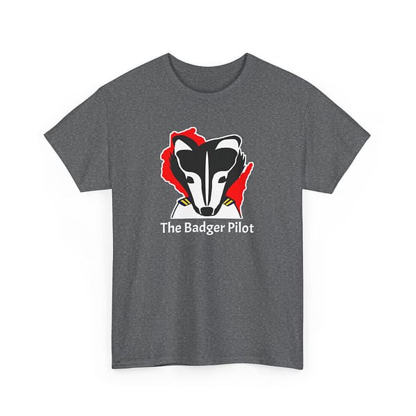 Bold Badger Unisex Heavy Cotton Tee - Unique Wildlife Graphic T-Shirt - Image 7