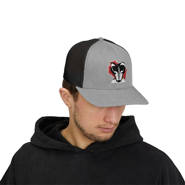 Badger Patch Snapback Trucker Cap - Image 7