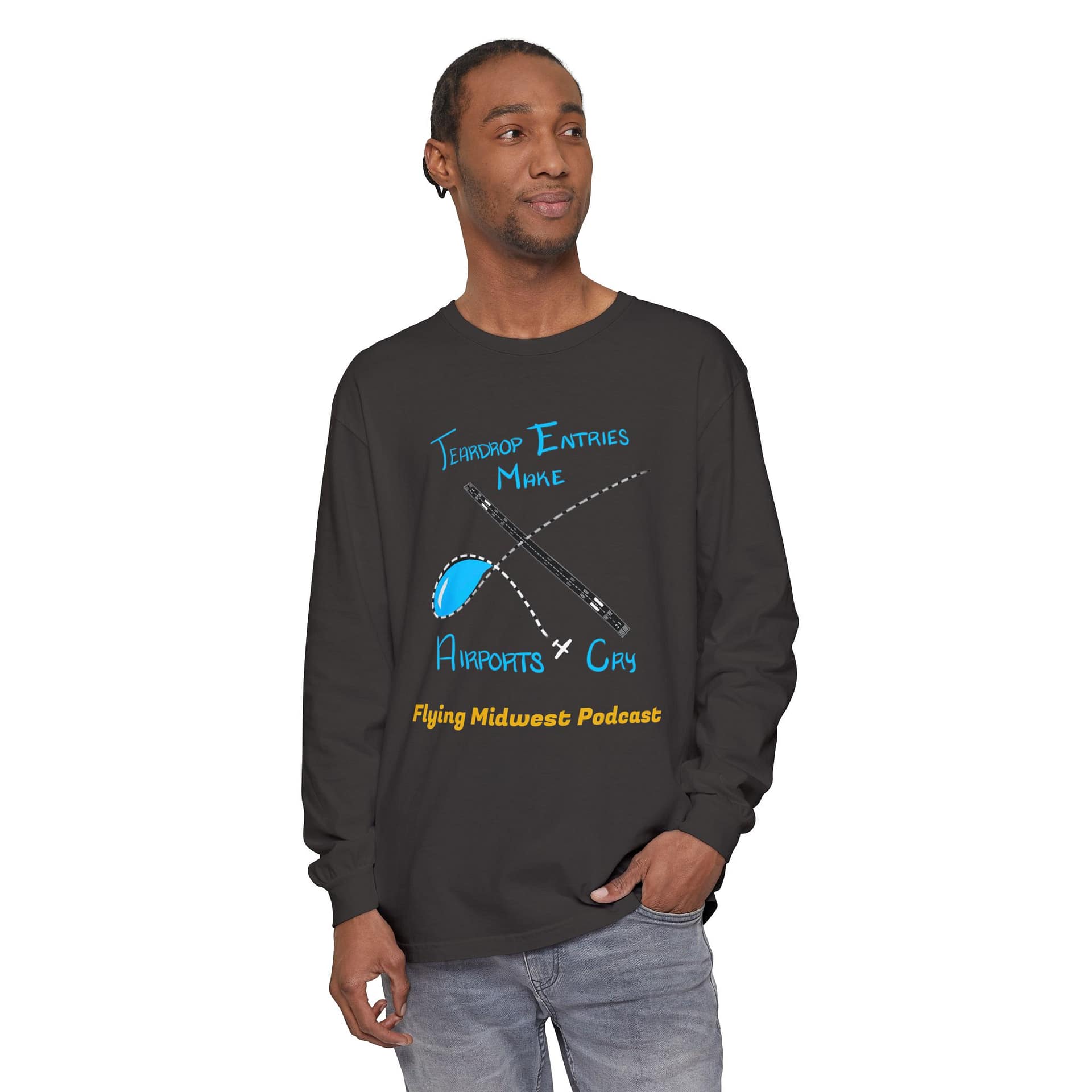Tear Drop Entry Long Sleeve T-Shirt - Image 7