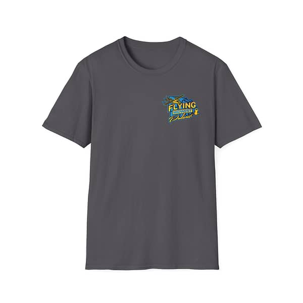 Flying Midwest Podcast Small Logo T-Shirt - Image 5