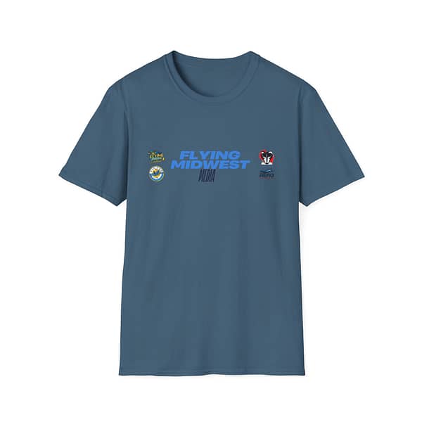 Flying Midwest Media - 4 Logo T-shirt - Image 7