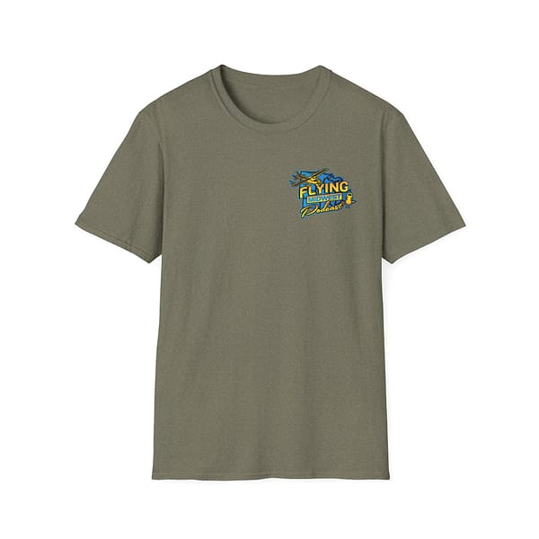 Flying Midwest Podcast Small Logo T-Shirt - Image 3