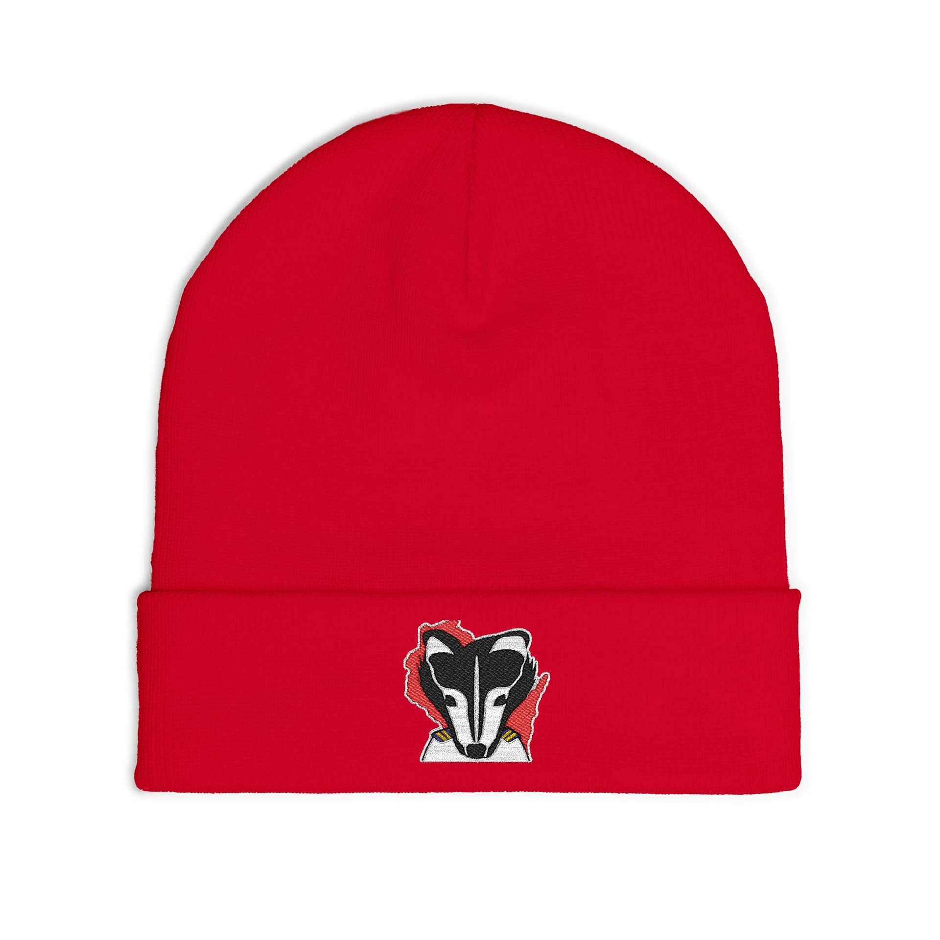 Embroidered Badger Knit Beanie - Image 15