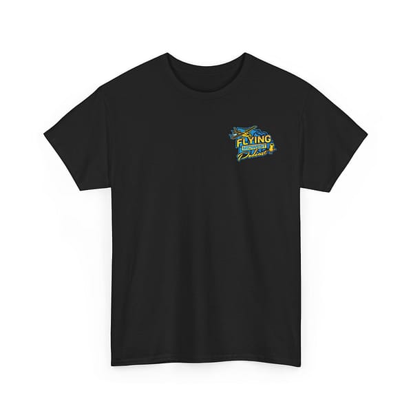 Small Logo Flying Midwest Podcast Unisex Heavy Cotton Tee - Aviation Enthusiast T-Shirt - Image 3