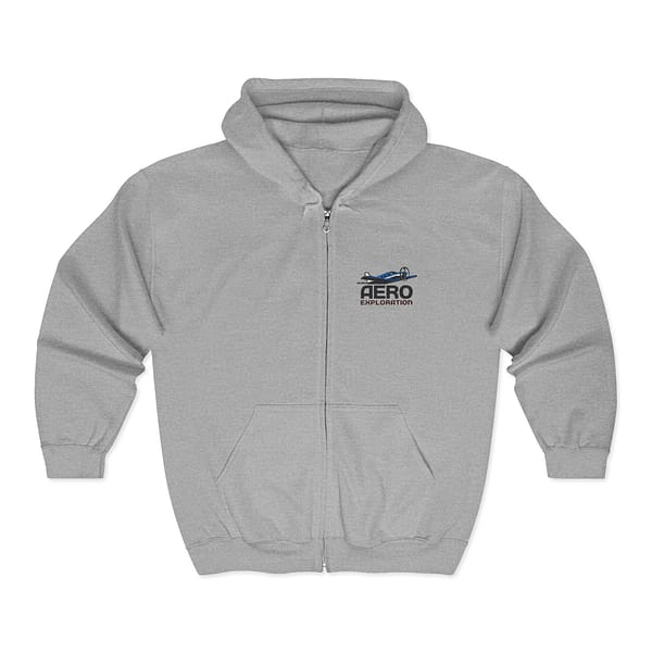AeroExploration Embroidered Unisex Heavy Blend Full Zip Hooded Sweatshirt