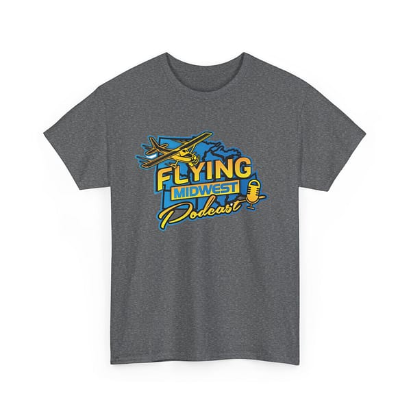Flying Midwest Podcast Unisex Heavy Cotton Tee - Aviation Enthusiast T-Shirt - Image 7