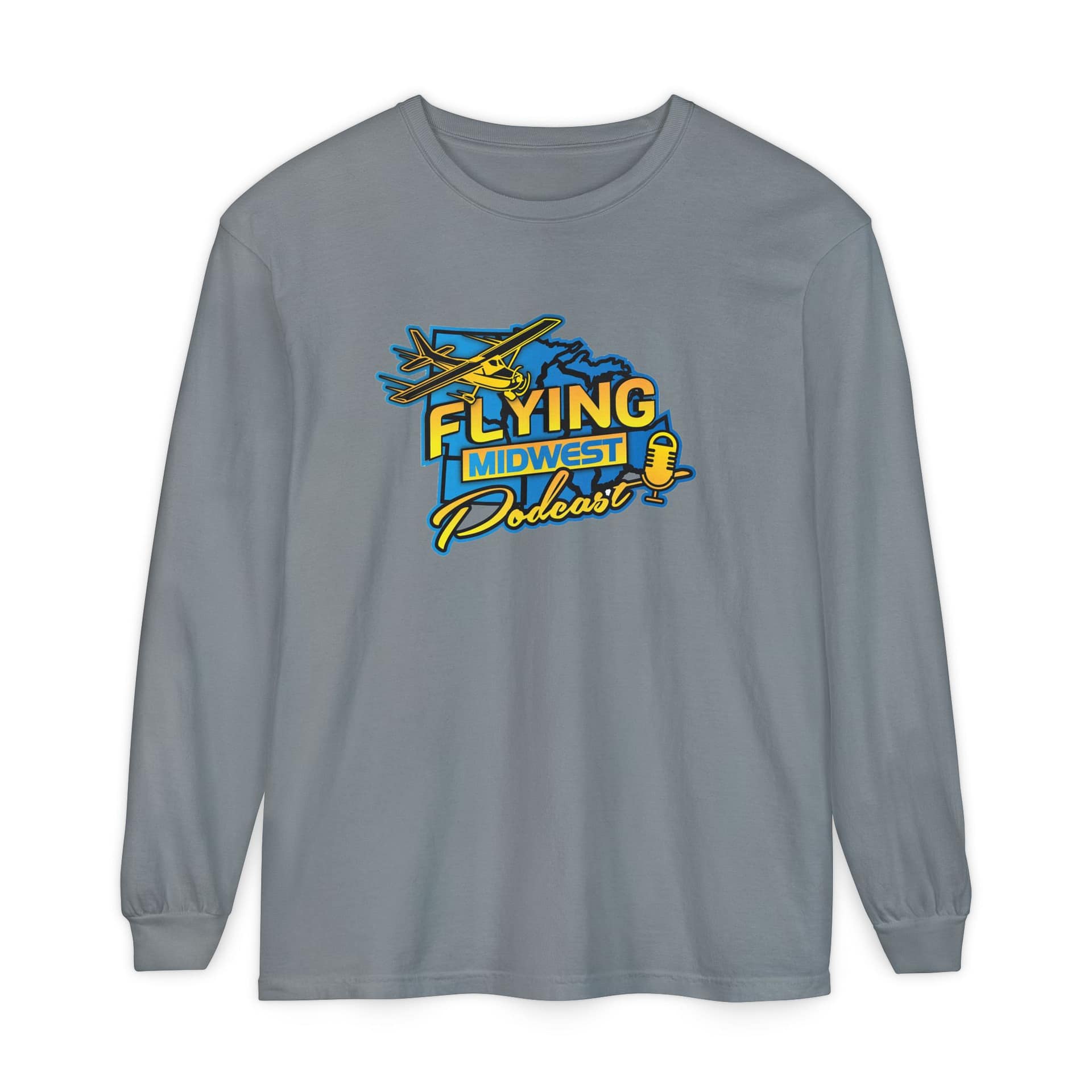 Flying Midwest Podcast Long Sleeve T-Shirt - Image 5