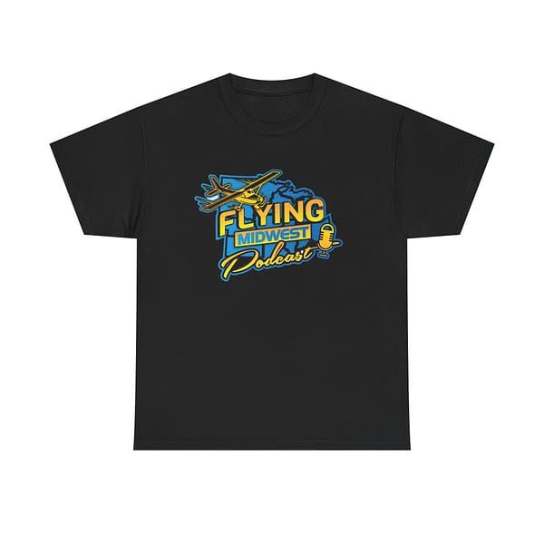 Flying Midwest Podcast Unisex Heavy Cotton Tee - Aviation Enthusiast T-Shirt