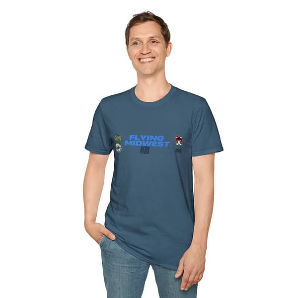 Flying Midwest Media - 4 Logo T-shirt - Image 8