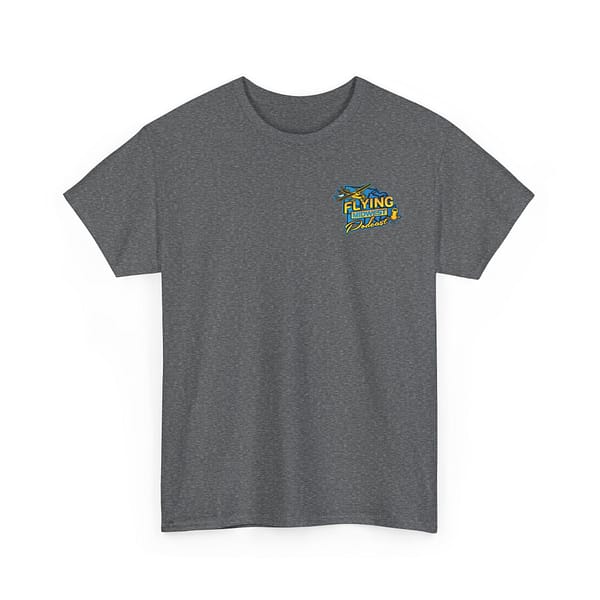 Small Logo Flying Midwest Podcast Unisex Heavy Cotton Tee - Aviation Enthusiast T-Shirt - Image 7