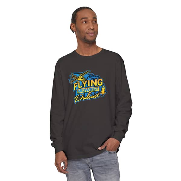 Flying Midwest Podcast Long Sleeve T-Shirt - Image 11